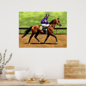 Läuferbereit - Pferdemalerei Poster (Küche)