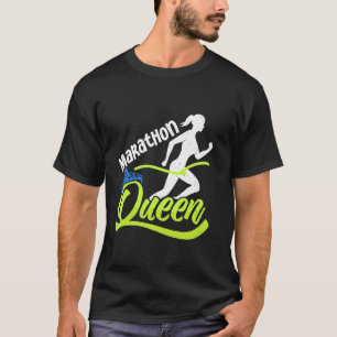 Läuferin MARATHON-KÖNIGIN Laufen Lustiger Marathon T-Shirt
