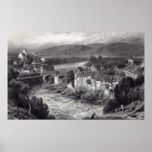 Lauffenberg, graviert von E.P. Brandard Poster