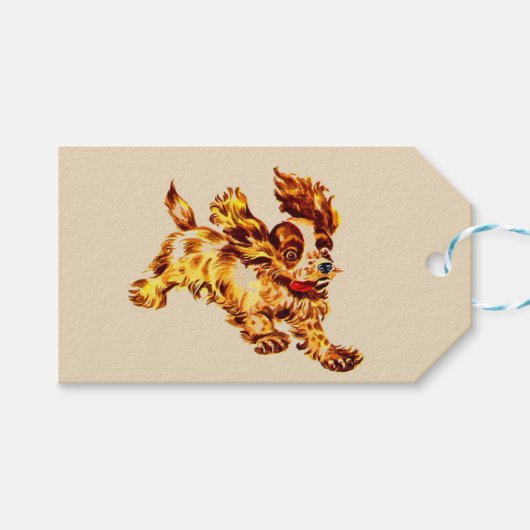 Laufhundedruck Geschenkanhänger (Vorderseite (Horizontal))
