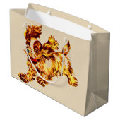 Laufhundedruck Große Geschenktüte (Rückseite Schrägansicht)
