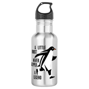 Läufiges Pinguin-Motivierend Poster Edelstahlflasche