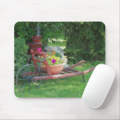 Laufkatze mit Blumen Mousepad (Mit Mouse)