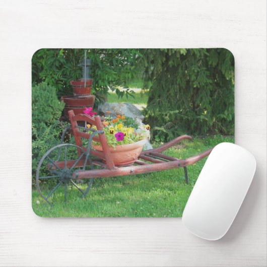 Laufkatze mit Blumen Mousepad (Mit Mouse)