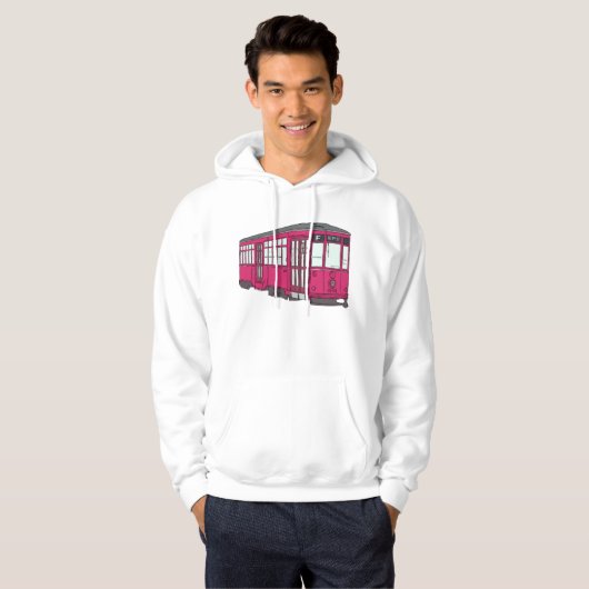 Laufkatze-Oberleitungsbusstreetcar-Tram Trolleycar Hoodie (Vorne ganz)