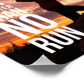 Laufmotivation Zitat Weiße Typografie Mädchen Poster (Ecke)