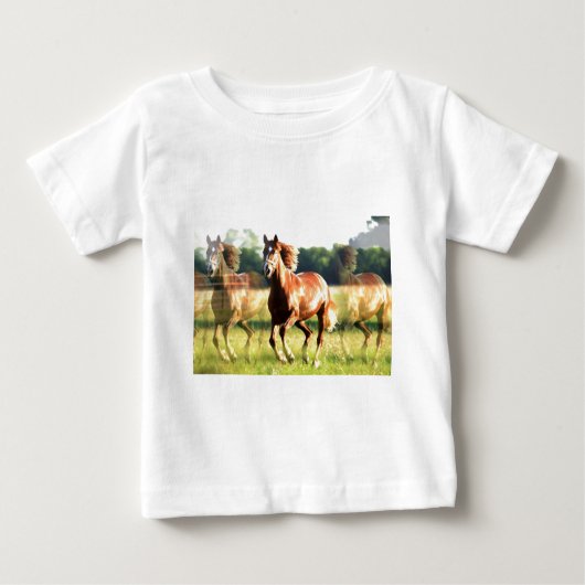 Laufpferd Baby T-shirt (Vorderseite)