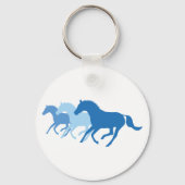 Laufpferd (blau) schlüsselanhänger (Vorderseite)