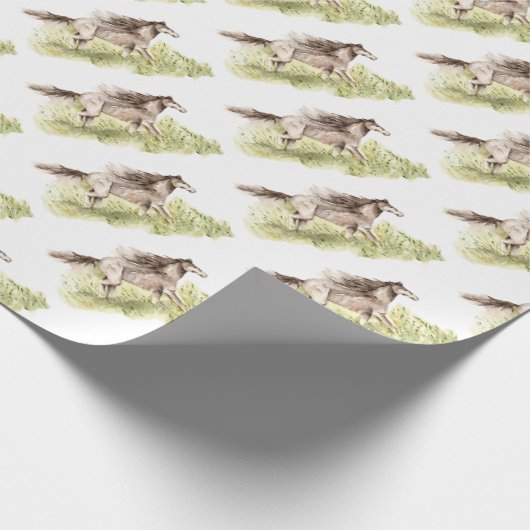 Laufpferd Geschenkpapier (Ecke)
