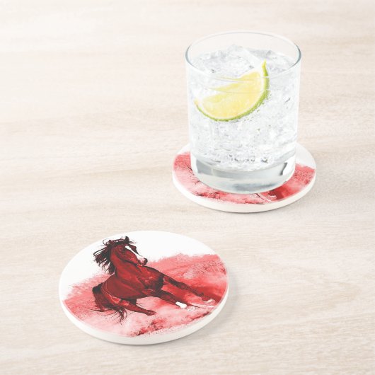 Laufpferd Getränkeuntersetzer (Seite)