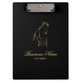 Laufpferd in Goldfarbe Klemmbrett (Vorderseite)