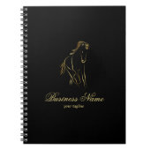 Laufpferd in Goldfarbe Notizblock (Vorderseite)