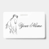 Laufpferd in schwarzer Farbe Ausweis (Rückseite)