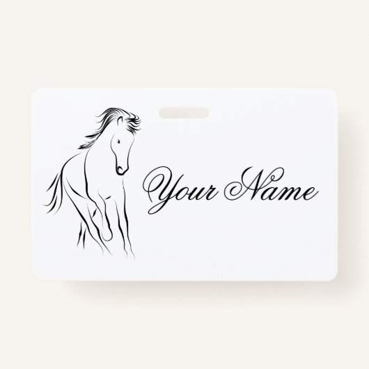 Laufpferd in schwarzer Farbe Ausweis (Vorderseite)