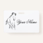 Laufpferd in schwarzer Farbe Ausweis (Rückseite)