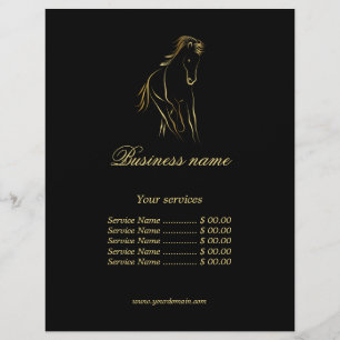 Laufpferd in schwarzer Farbe Flyer