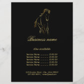 Laufpferd in schwarzer Farbe Flyer (Hinten)