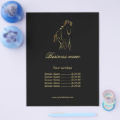 Laufpferd in schwarzer Farbe Flyer (Einzeln)