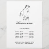 Laufpferd in schwarzer Farbe Flyer (Hinten)