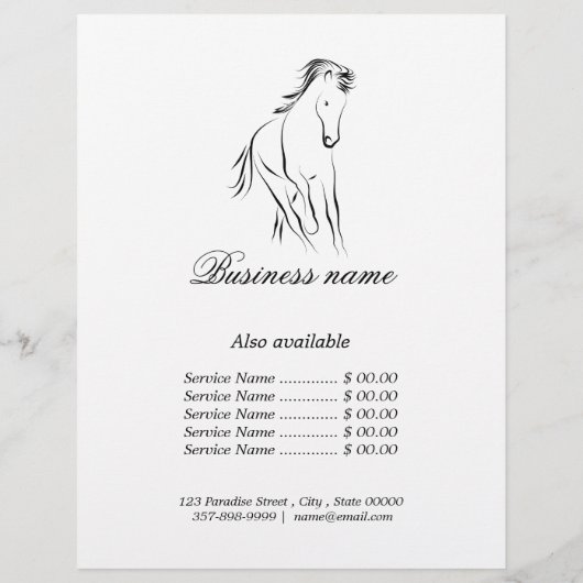 Laufpferd in schwarzer Farbe Flyer (Hinten)