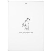 Laufpferd in schwarzer Farbe Klemmbrett (Rückseite)