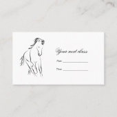 Laufpferd in schwarzer Farbe Terminkarte (Vorderseite)