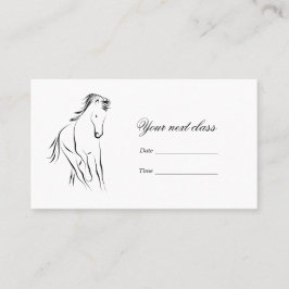 Laufpferd in schwarzer Farbe Terminkarte