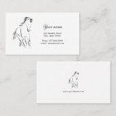 Laufpferd in schwarzer Farbe Visitenkarte (Vorne/Hinten)