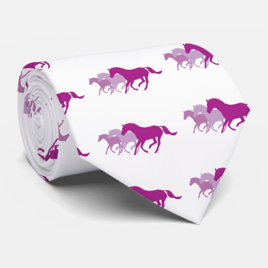Laufpferd (Lila) Krawatte (Gerollt)