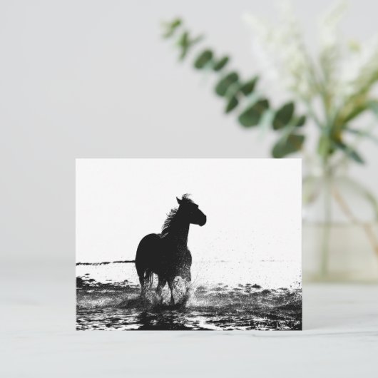 Laufpferd Postkarte (Stehend Vorderseite)
