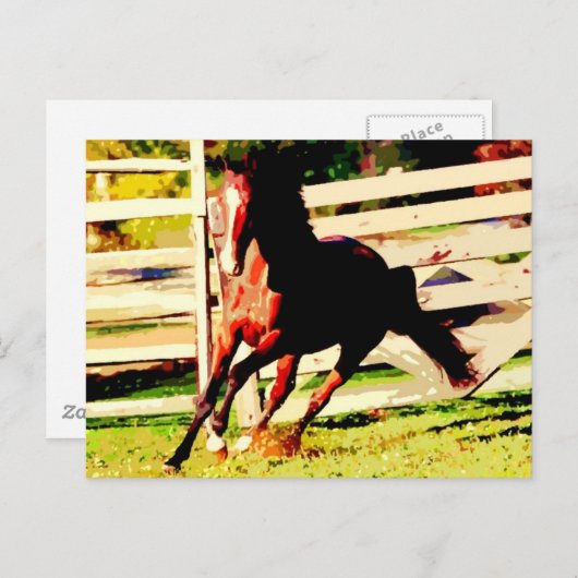 Laufpferd Postkarte (Vorne/Hinten)