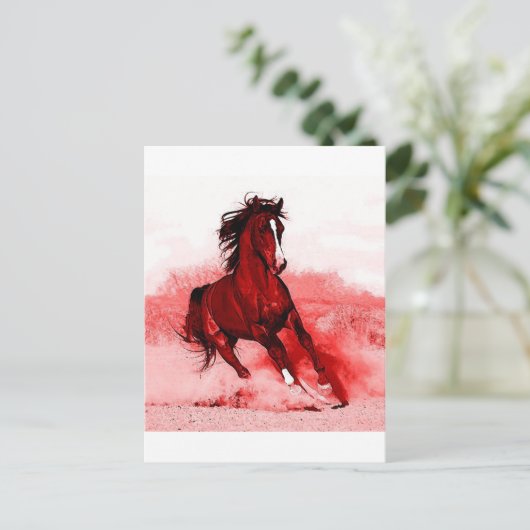 Laufpferd Postkarte (Stehend Vorderseite)