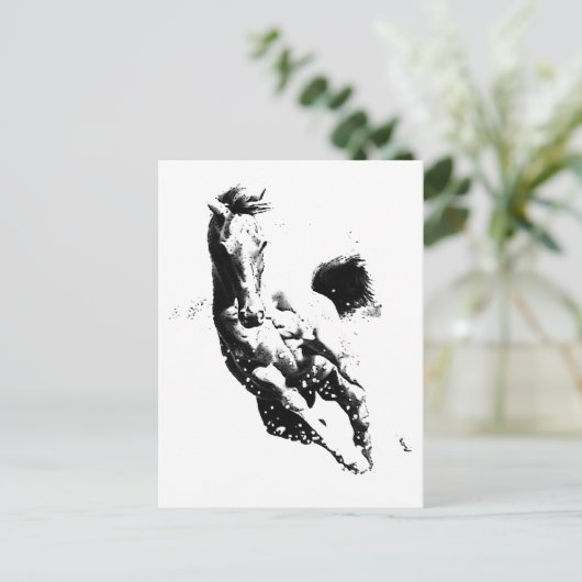 Laufpferd Postkarte (Stehend Vorderseite)