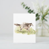 Laufpferd Postkarte (Stehend Vorderseite)