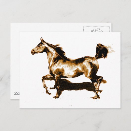 Laufpferd Postkarte (Vorne/Hinten)