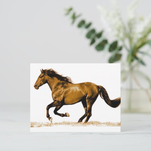 Laufpferd Postkarte (Stehend Vorderseite)