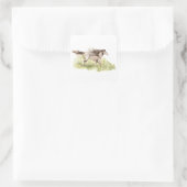 Laufpferd Quadratischer Aufkleber (Tasche)