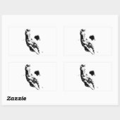 Laufpferd Rechteckiger Aufkleber (Blatt)