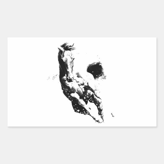 Laufpferd Rechteckiger Aufkleber (Vorderseite)
