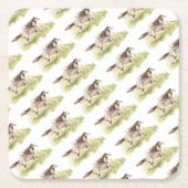 Laufpferd Rechteckiger Pappuntersetzer (Vorderseite)