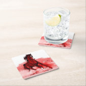 Laufpferd Rechteckiger Pappuntersetzer (Vor Ort)