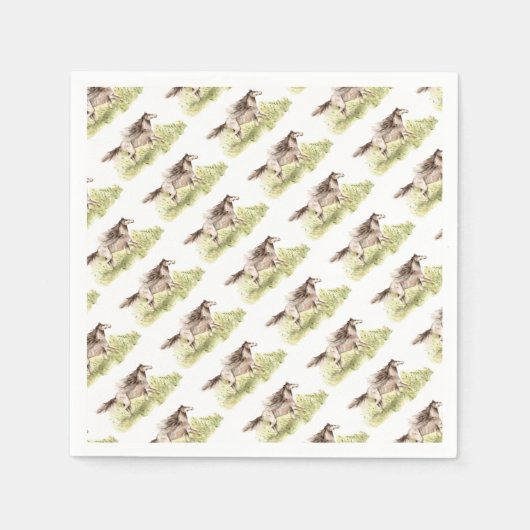 Laufpferd Serviette (Vorderseite)