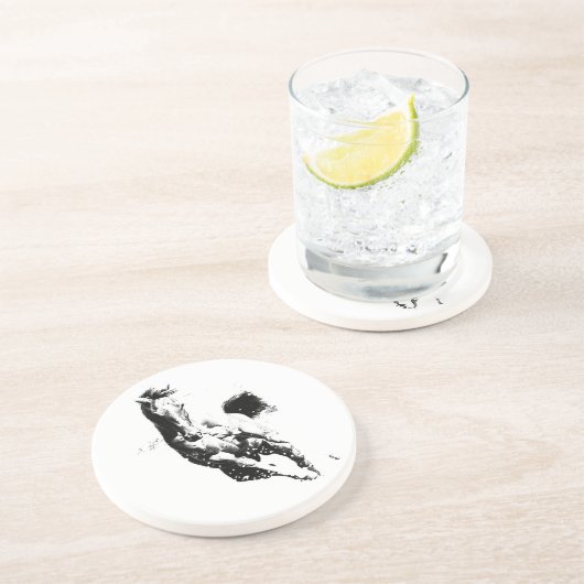 Laufpferd Untersetzer (Seite)