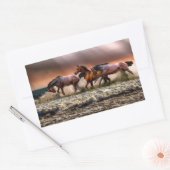Laufpferde Rechteckiger Aufkleber (Umschlag)
