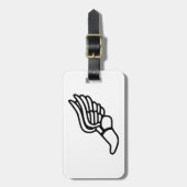 Laufschuh mit Flügeln Gepäckanhänger (Vorderseite vertikal)