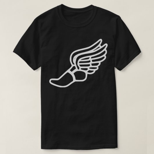 Laufschuh mit Flügelspur und Feldsneaker T-Shirt (Design vorne)