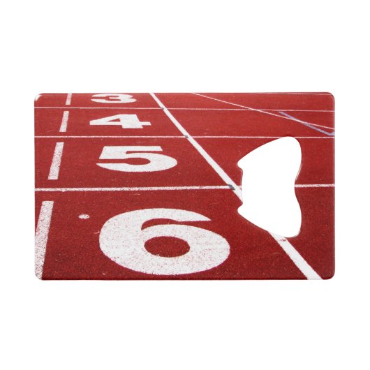 Laufspur Kreditkarten Flaschenöffner (Vorderseite (Horizontal))