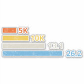 Laufstrecken I - 5K 10K 13,1 26,2 Marathonläufer Aufkleber (Vorderseite)