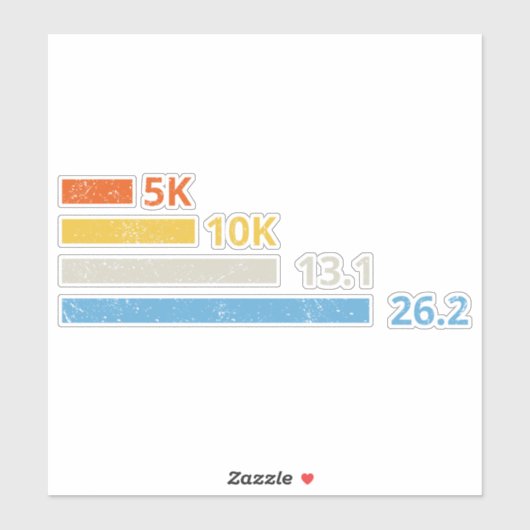 Laufstrecken I - 5K 10K 13,1 26,2 Marathonläufer Aufkleber (Blatt)