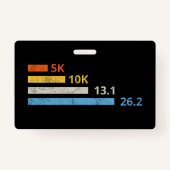 Laufstrecken I - 5K 10K 13,1 26,2 Marathonläufer Ausweis (Vorderseite)